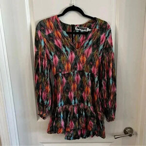 1057 Rotate Geometric Diamond Mini Dress Size 4